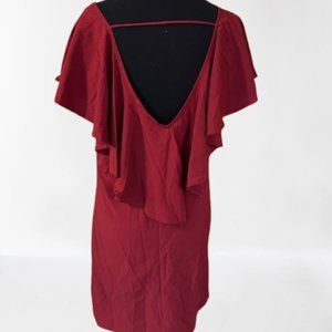 Ruby Open Low Back with Ruffle Midi Dress  4225  NWT Boutique